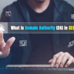 The image conveys the concept of internet connectivity, website authority, and online presence.