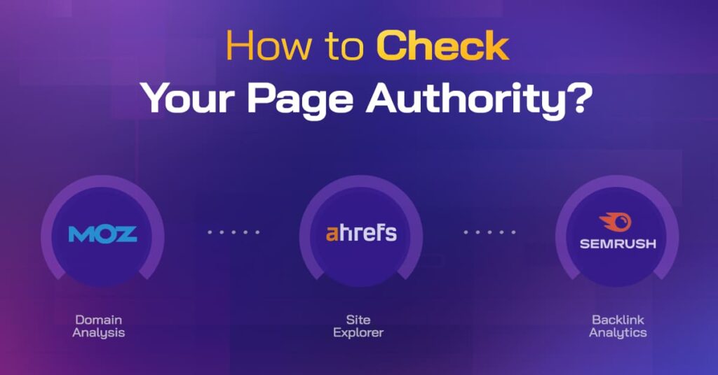 Conceptual graphic illustration on how to check page authority