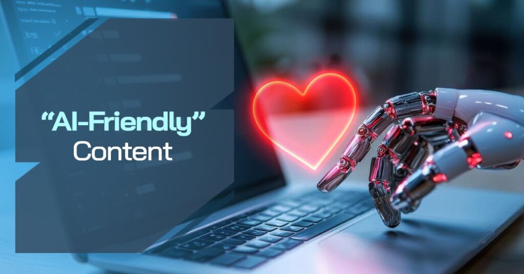 Illustration showing AI-friendly content optimization
