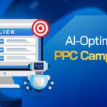 Illustration showing AI-optimized PPC campaign management
