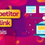 Visual representing competitor backlink analysis with connected websites and link structure