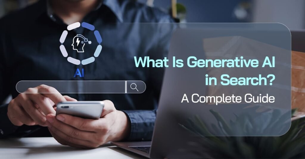 Illustration explaining generative AI in search