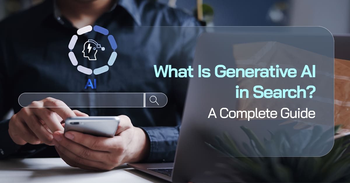 Illustration explaining generative AI in search