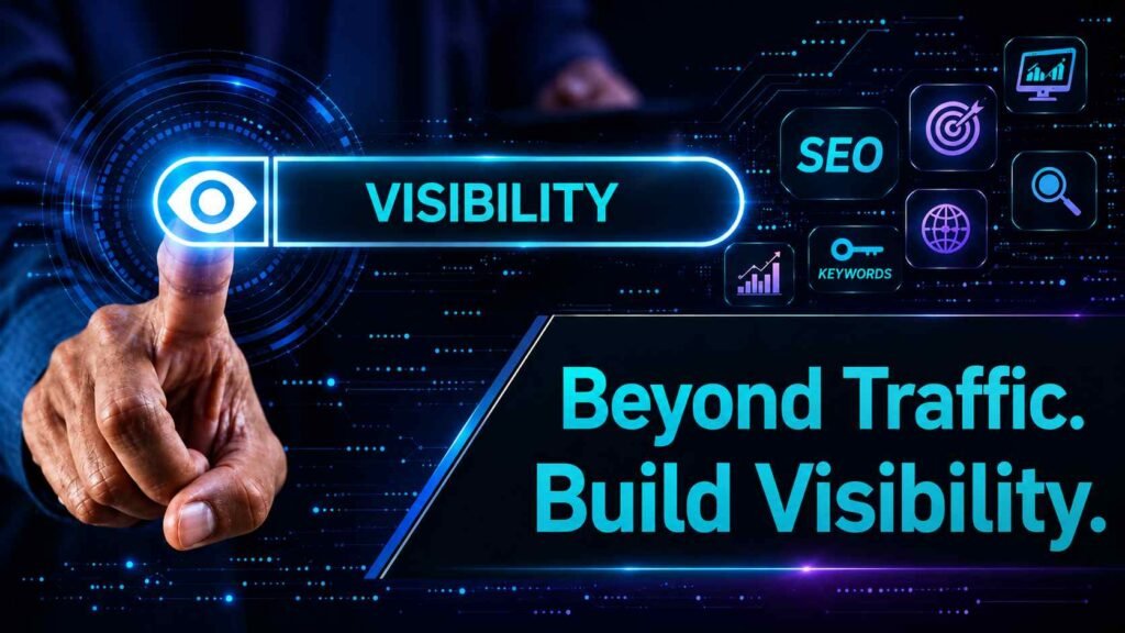Concept highlighting SEO visibility beyond website traffic and rankings