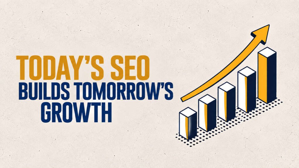 Visual showing SEO building sustainable long-term growth